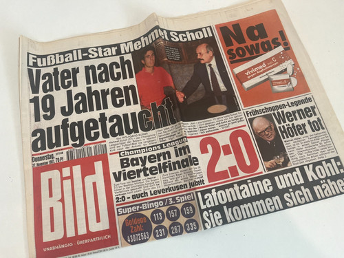 Bildzeitung 1997 - bildzeitung, 27.11.1997