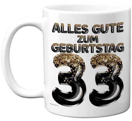 Schwarz gold glitzerballons - schwarz,