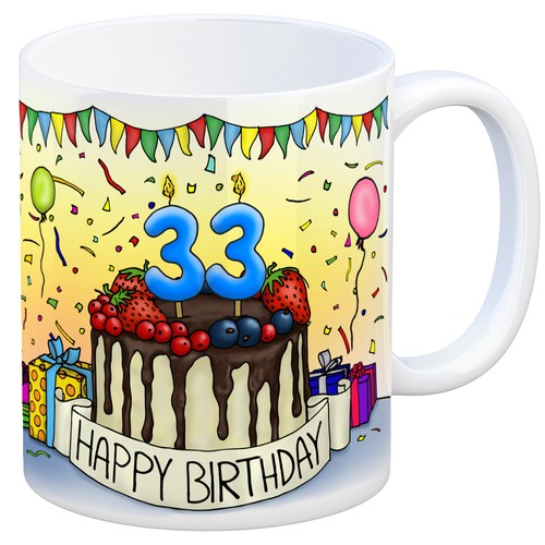 Geburtstag tasse mit - 33.,