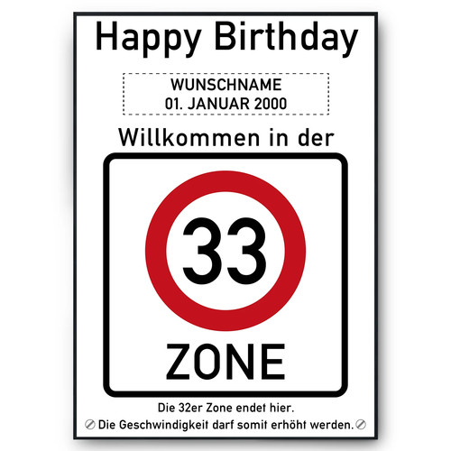 Geburtstag geschenk - 33.,