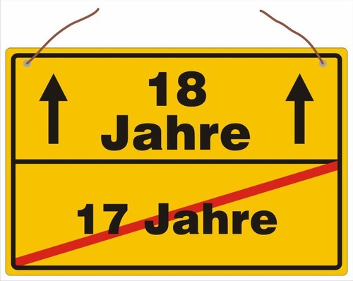 Geburtstag ortsschild - 18.,