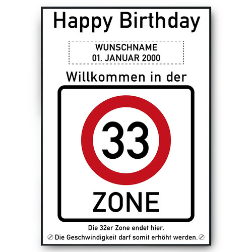 Geburtstag geschenk - 33.,