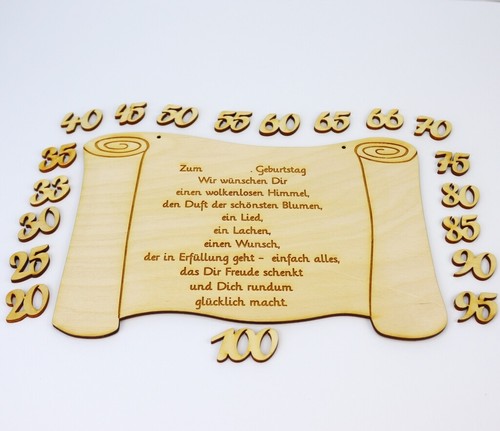 Geburtstagsgeschenk eingerolle
