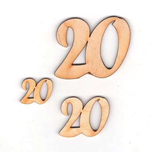 Geburtstag zahl aus holz - zahl, 20