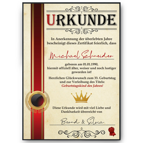 Geburtstag geschenk - 33.,
